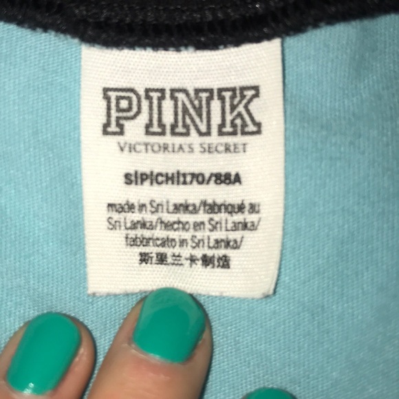 Small blue PINK t-shirt with banded sleeves - Picture 4 of 7